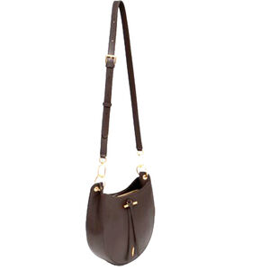 THACKER Sienna Leather Crossbody Bag red wine